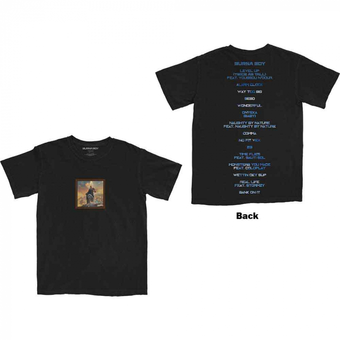 Burna Boy Unisex T-Shirt: Album Tracks (Back Print) [1]