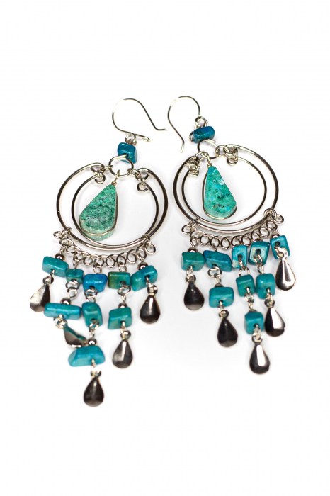 Cercei Handmade Lacrima - Turcoaz [2]