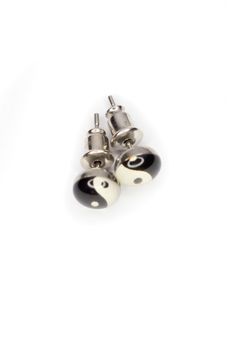 Cercei tip Buton - Ying & Yang [2]