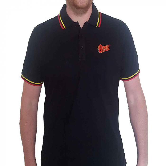 David Bowie Unisex Polo Shirt: Flash Logo [1]