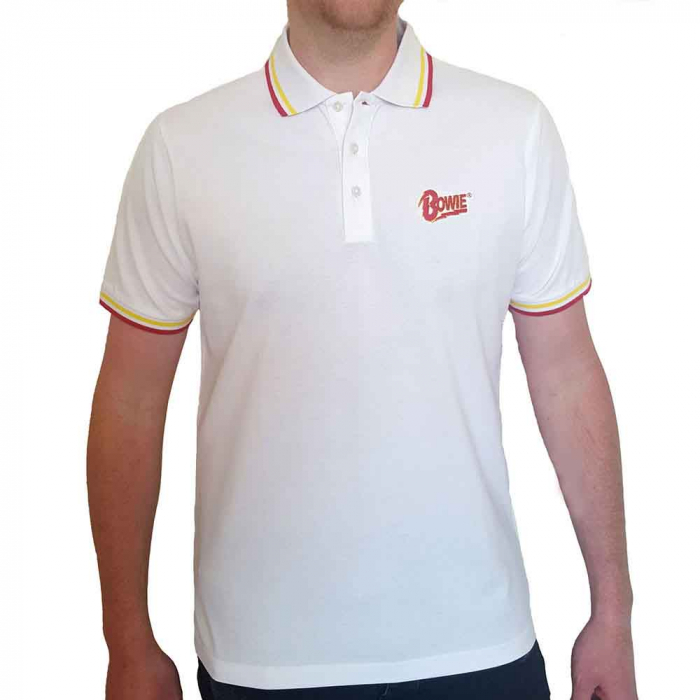 David Bowie Unisex Polo Shirt: Flash Logo [1]