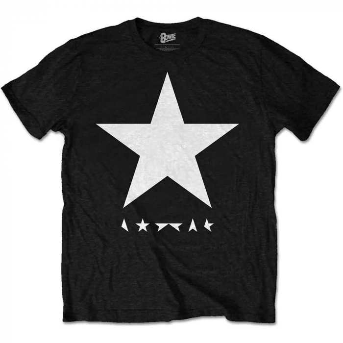 David Bowie Unisex T-Shirt: Blackstar (White Star on Black) [1]