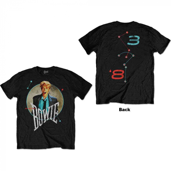 David Bowie Unisex T-Shirt: Circle Scream (Back Print) [1]