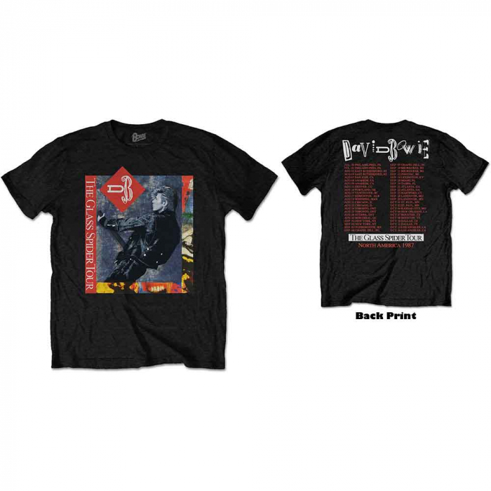 David Bowie Unisex T-Shirt: Glass Spider Tour (Back Print) [1]
