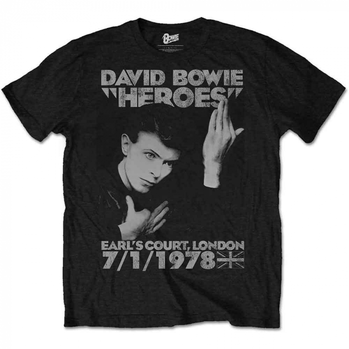 David Bowie Unisex T-Shirt: Heroes Earls Court [1]