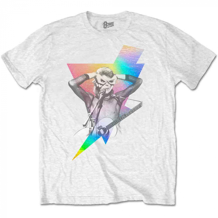 David Bowie Unisex T-Shirt: Holographic Bolt (Foiled) [1]
