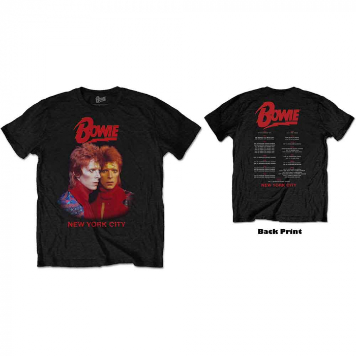 David Bowie Unisex T-Shirt: New York City (Back Print) [1]