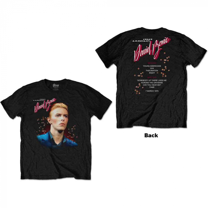 David Bowie Unisex T-Shirt: Young Americans (Back Print) [1]