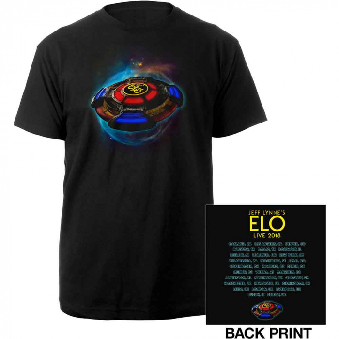 ELO Unisex T-Shirt: 2018 Tour Logo (Ex-Tour & Back Print) [1]