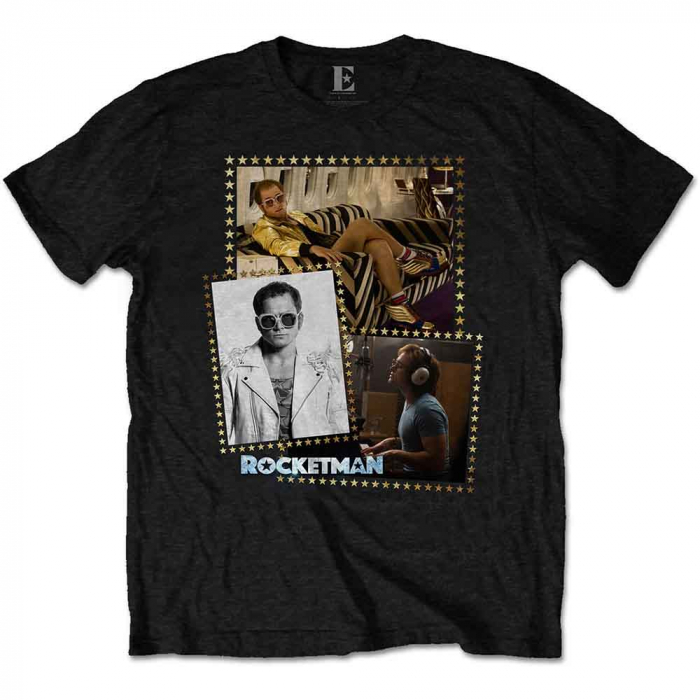 Elton John Unisex T-Shirt: Rocketman Montage [1]