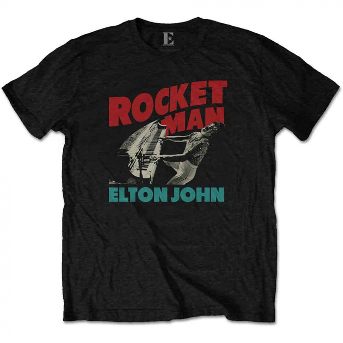 Elton John Unisex T-Shirt: Rocketman Piano [1]