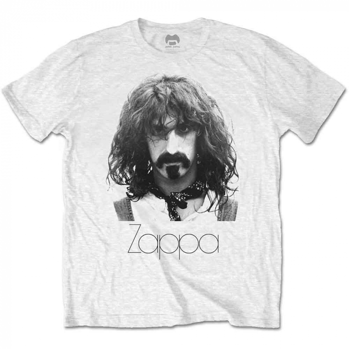Frank Zappa Unisex T-Shirt: Thin Logo Portrait [1]