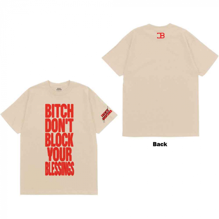 French Montana Unisex T-Shirt: Don't Block Your Blessings (Back Print) [1]