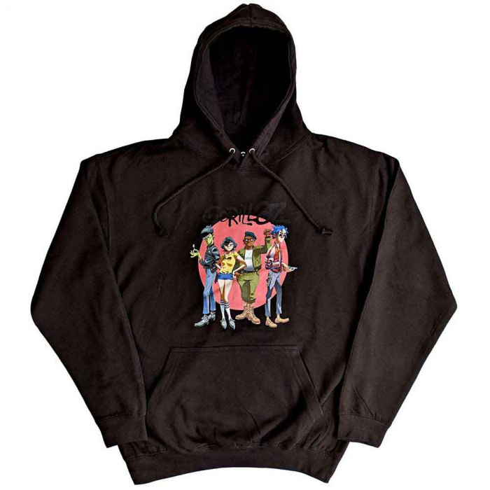 Gorillaz Unisex Pullover Hoodie: Group Circle Rise [1]