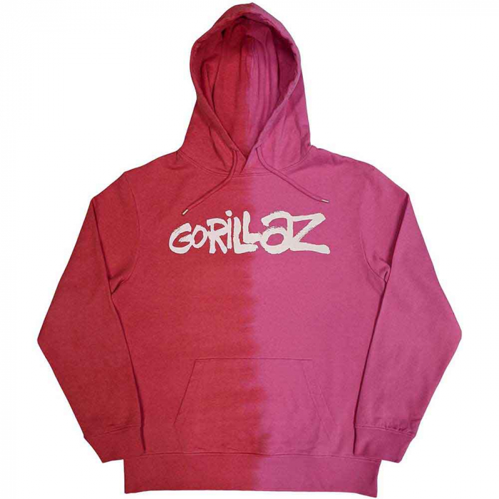 Gorillaz Unisex Pullover Hoodie: Two-Tone Brush Logo (Wash Collection) [1]