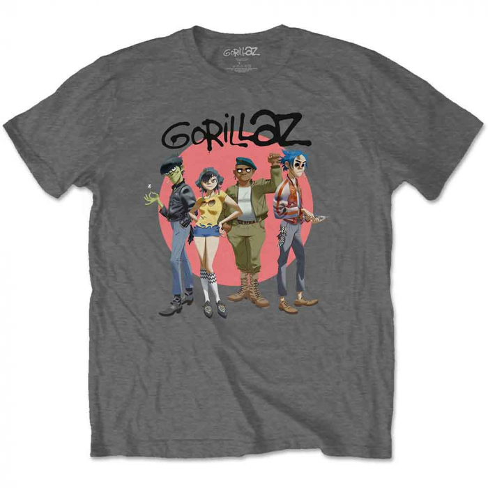 Gorillaz Unisex T-Shirt: Group Circle Rise [1]