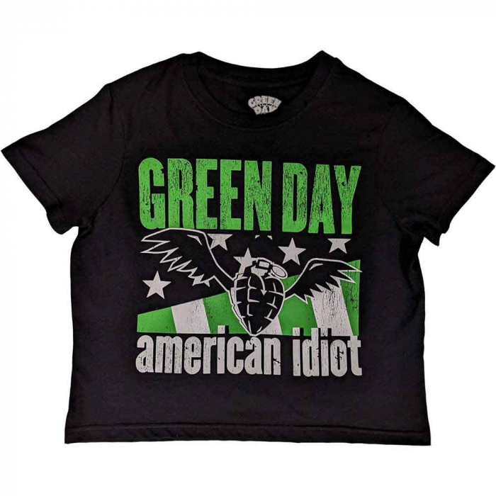 Green Day Ladies Crop Top: American Idiot Wings [1]