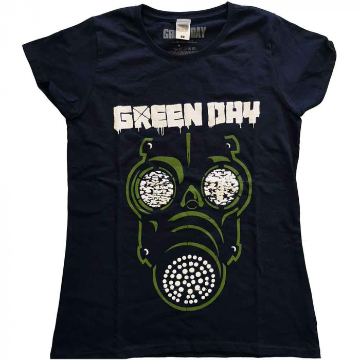 Green Day Ladies T-Shirt: Green Mask [1]