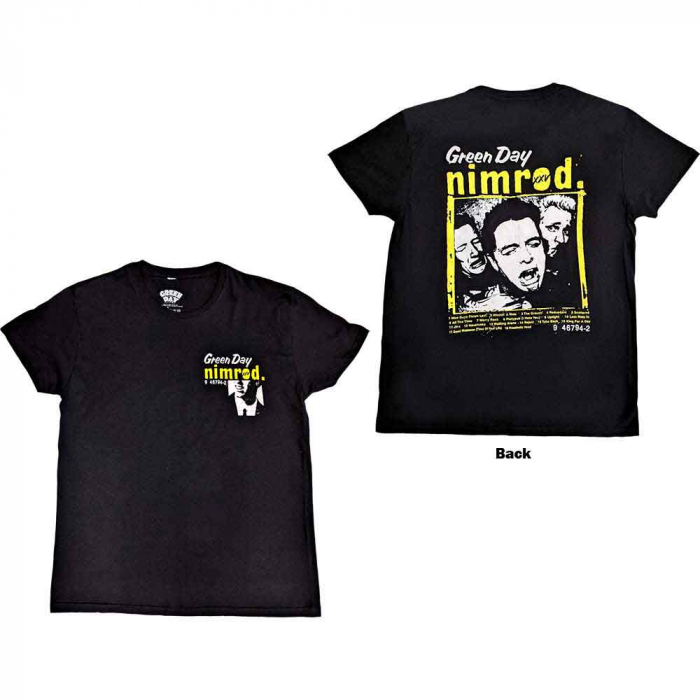 Green Day Unisex T-Shirt: Nimrod Breast Print (Back Print) [1]