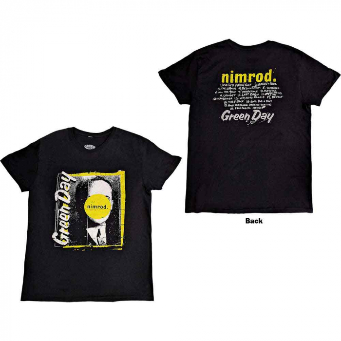 Green Day Unisex T-Shirt: Nimrod Tracklist (Back Print) [1]