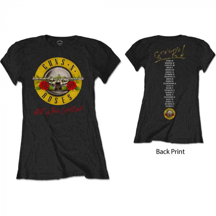 Guns N' Roses Ladies T-Shirt: Not In This Lifetime Tour (Back Print) [1]