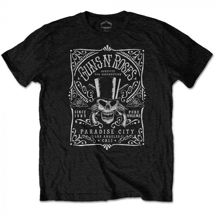 Guns N' Roses Unisex T-Shirt: Bourbon Label [1]