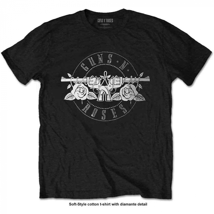 Guns N' Roses Unisex T-Shirt: Circle Logo (Embellished) [1]