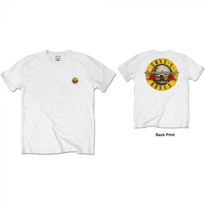 Guns N' Roses Unisex T-Shirt: Classic Logo (Back Print/Retail Pack) [1]