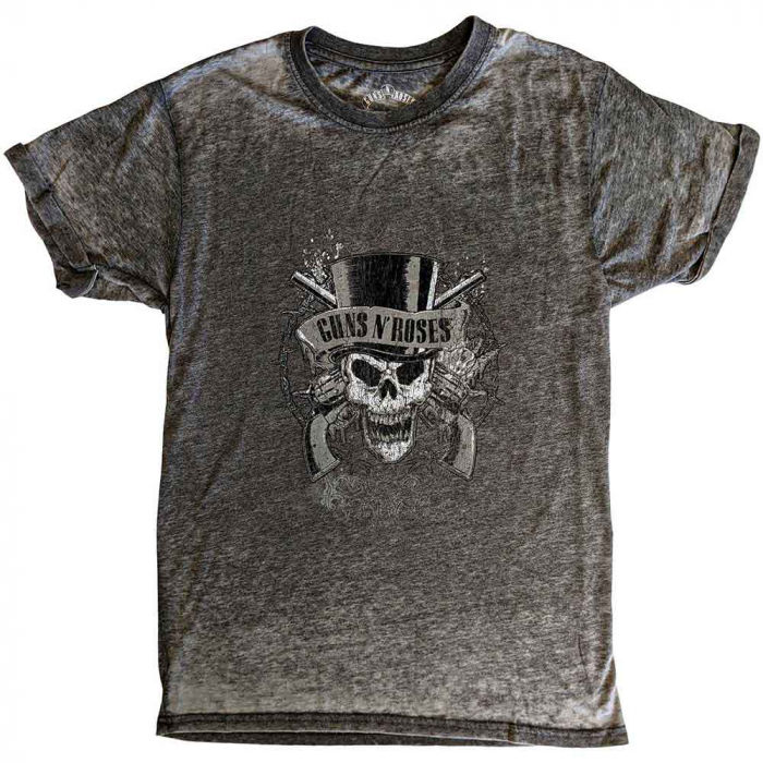 Guns N' Roses Unisex T-Shirt: Faded Skull (Burnout) [1]