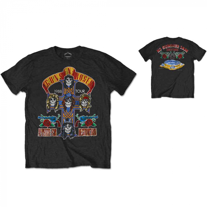 Guns N' Roses Unisex T-Shirt: NJ Summer Jam 1988 (Back Print) [1]