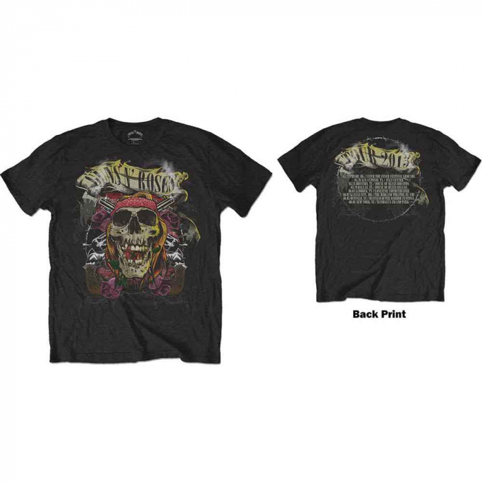 Guns N' Roses Unisex T-Shirt: Trashy Skull (Back Print) [1]