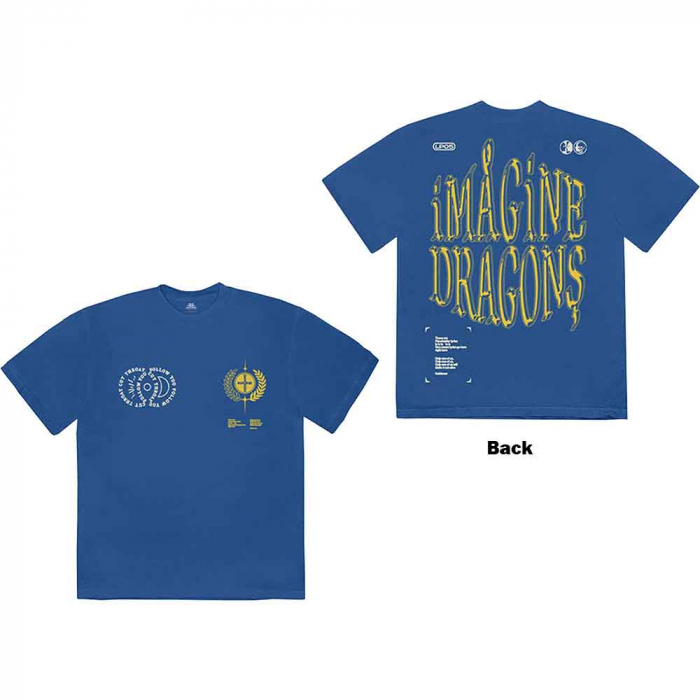 Imagine Dragons Unisex T-Shirt: Lyrics (Back Print) [1]