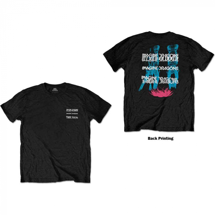 Imagine Dragons Unisex T-Shirt: Man Glitch (Back Print) [1]