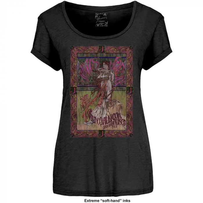 Janis Joplin Ladies T-Shirt: Avalon Ballroom '67 (Soft Hand Inks) [1]