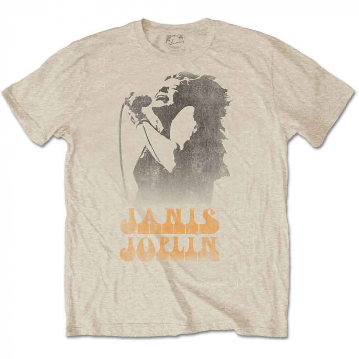 Janis Joplin Unisex T-Shirt: Working The Mic [1]