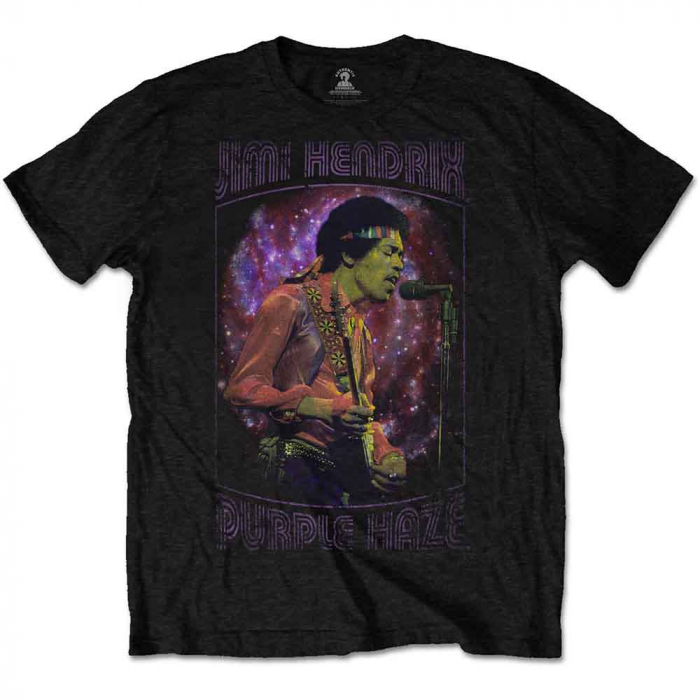 Jimi Hendrix Unisex T-Shirt: Purple Haze Frame [1]