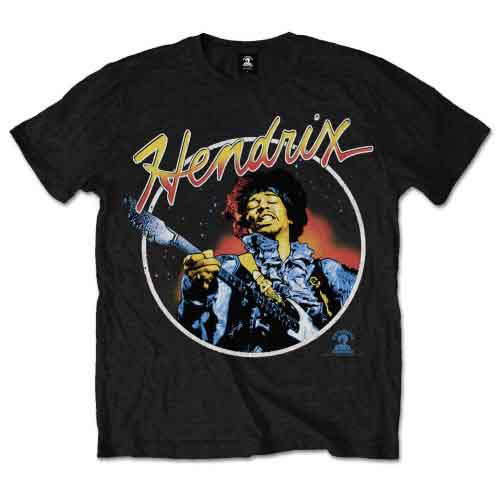 Jimi Hendrix Unisex T-Shirt: Script Circle [1]