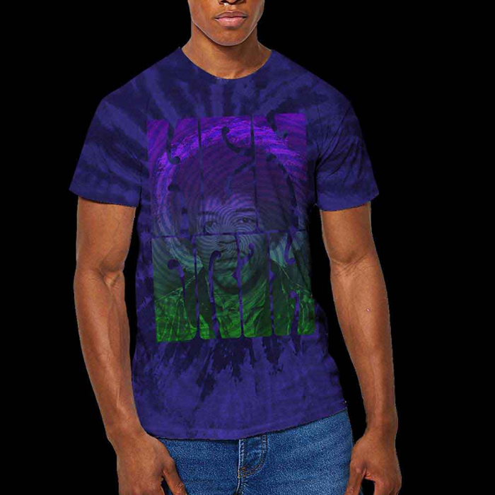 Jimi Hendrix Unisex T-Shirt: Swirly Text (Wash Collection) [1]