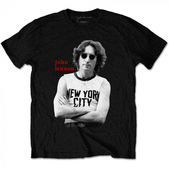 John Lennon Unisex T-Shirt: New York City Black & White [1]