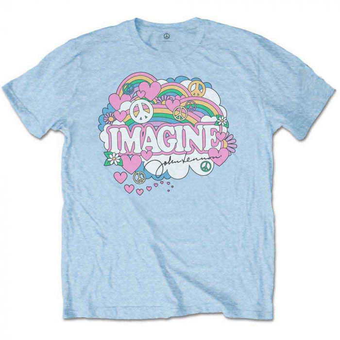 John Lennon Unisex T-Shirt: Rainbows, Love & Peace [1]