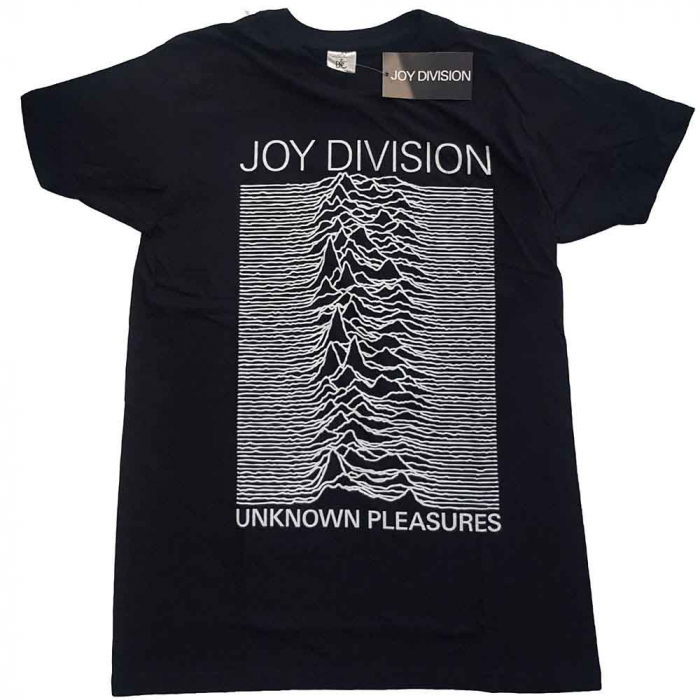 Joy Division Unisex T-Shirt: Unknown Pleasures White On Black [1]