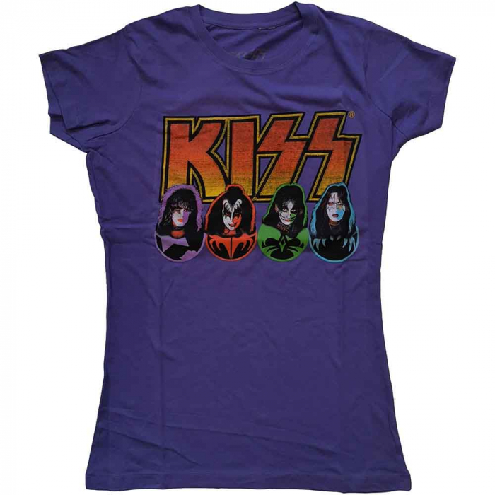 KISS Ladies T-Shirt: Logo, Faces & Icons [1]
