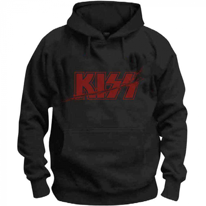 KISS Unisex Pullover Hoodie: Slashed Logo [1]