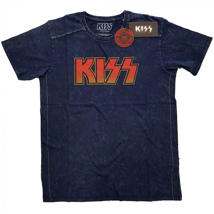 KISS Unisex T-Shirt: Classic Logo (Wash Collection) [1]