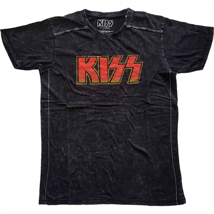 KISS Unisex T-Shirt: Classic Logo (Wash Collection) [1]