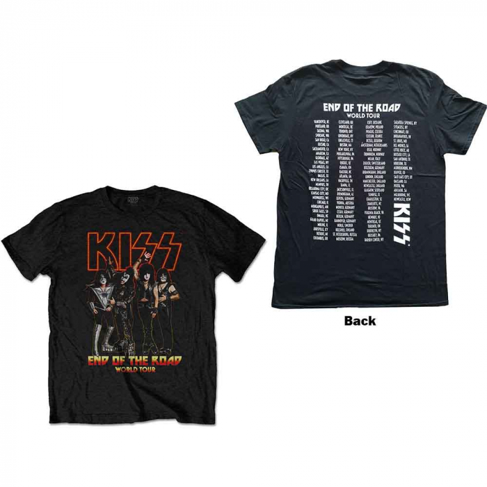 KISS Unisex T-Shirt: End Of The Road Tour (Back Print) [1]