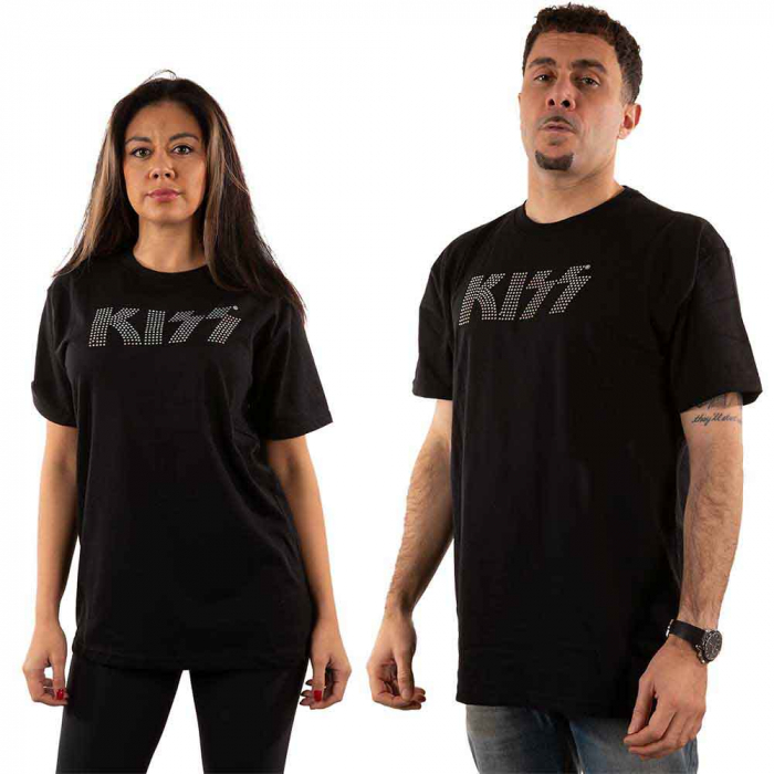 KISS Unisex T-Shirt: Logo (Embellished) [1]