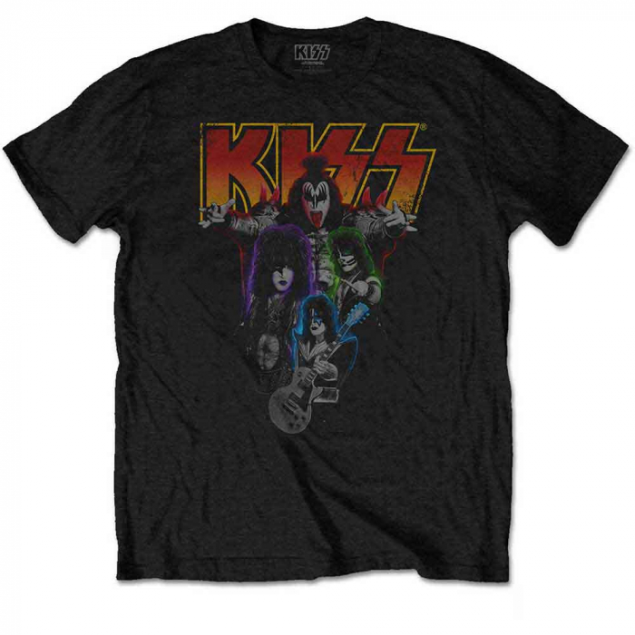 KISS Unisex T-Shirt: Neon Band [1]