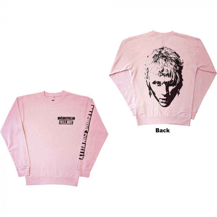 Machine Gun Kelly Unisex Sweatshirt: Pink Face (Back & Sleeve Print) [1]