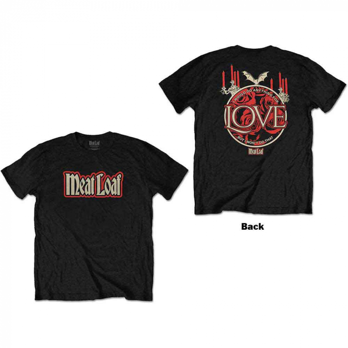 Meat Loaf Unisex T-Shirt: Roses (Back Print) [1]